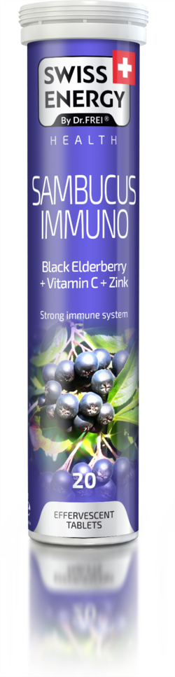 Sambucus Immuno Black Elderberry, Vitamin C + Zink
