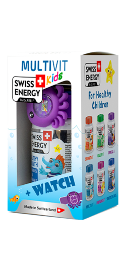 HEALTHY GROWTH with violet-octopus watches Vitamins and Minerals Sugar-free soft gummies